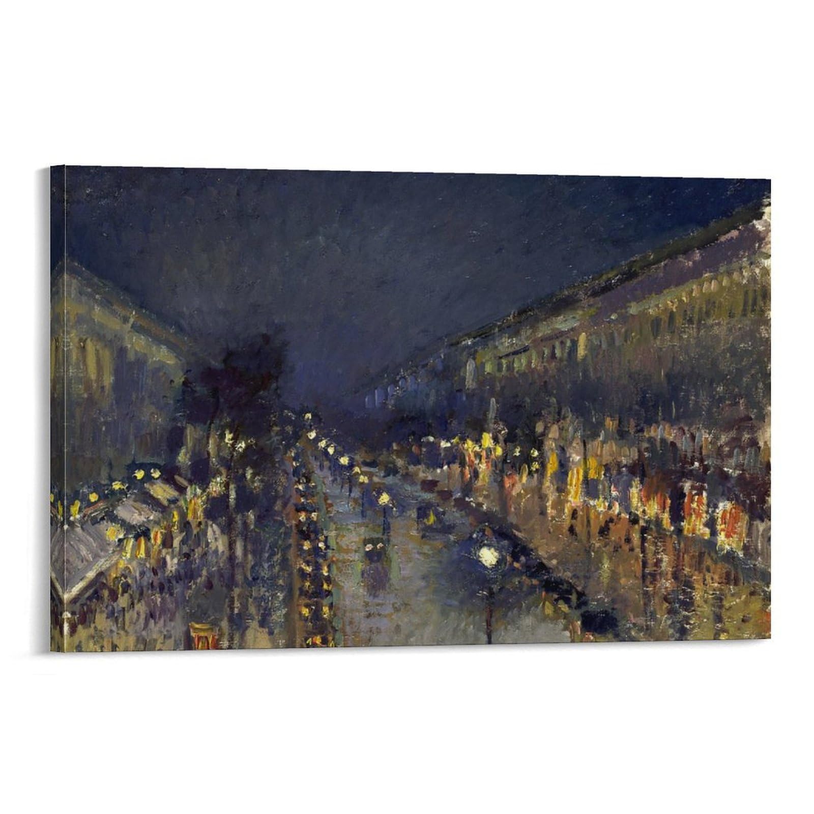 Amazon.co.jp: Camille Pissarro カミーユ・ピサロ 《夜のモンマルトル